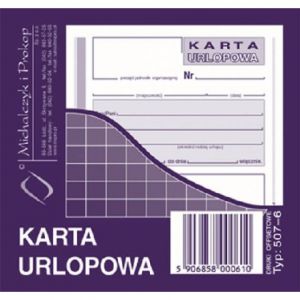 Druk MiP Karta Urlopowa 2/3 A6/40